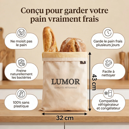 Le Sac LUMOR — Votre pain frais jusqu'à 7 jours