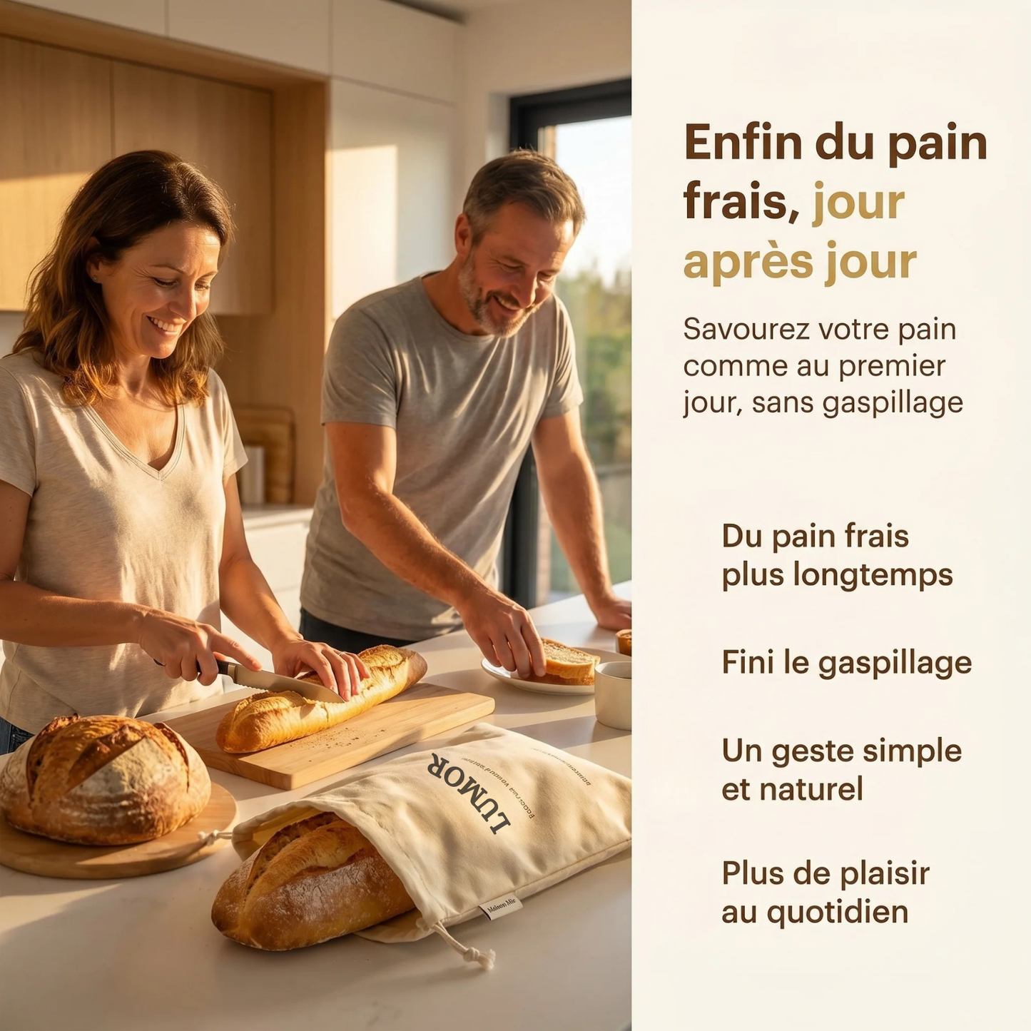 Le Sac LUMOR — Votre pain frais jusqu'à 7 jours